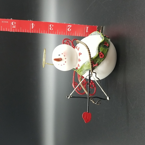 Snowman Cupid Angel Figurine - Picture 6 of 7